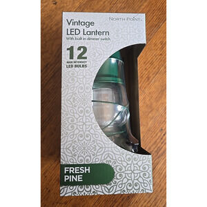 LED Lantern, 12-LED 150-Lumen Lantern, Fresh Pine Green Indoor Outdoor